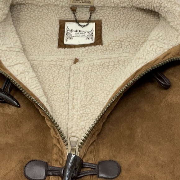 Ruff Hewn women’s suede/faux shearling vest, size large - Picture 5 of 9